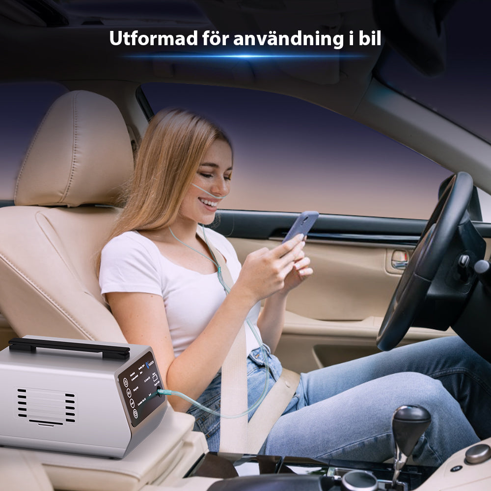 VARON VT-1 Puls & Kontinuerlig Syretillredare | Perfekt för Resor, CE-godkänd