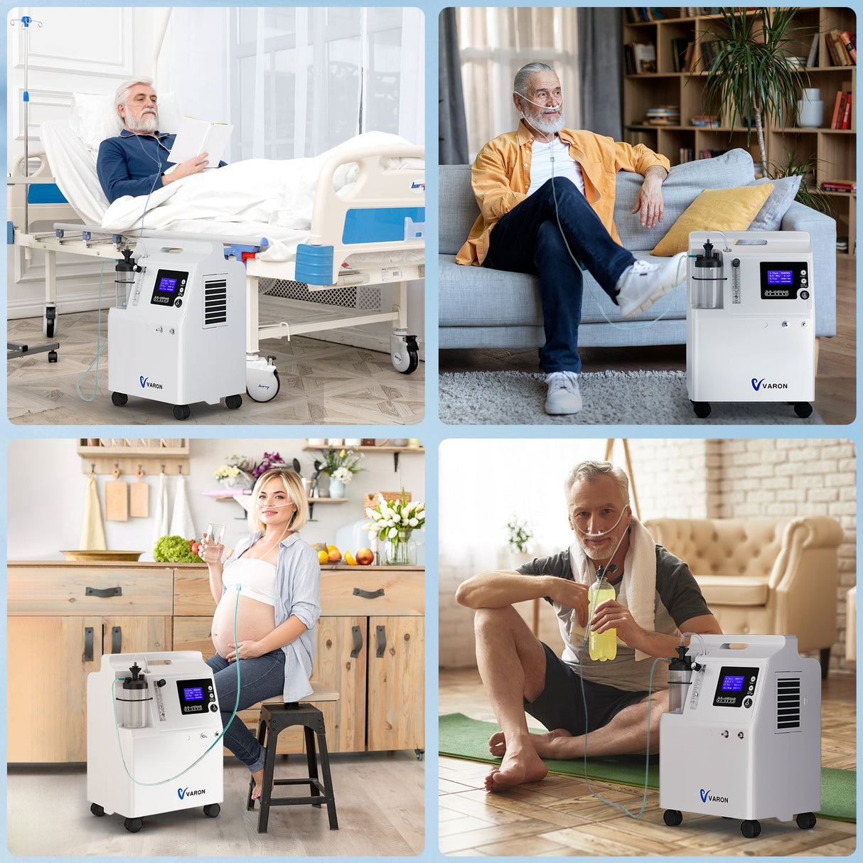 VARON Serene 5L Syretillredare | Låg Bullernivå, 72-timmars Drift, FDA-godkänd