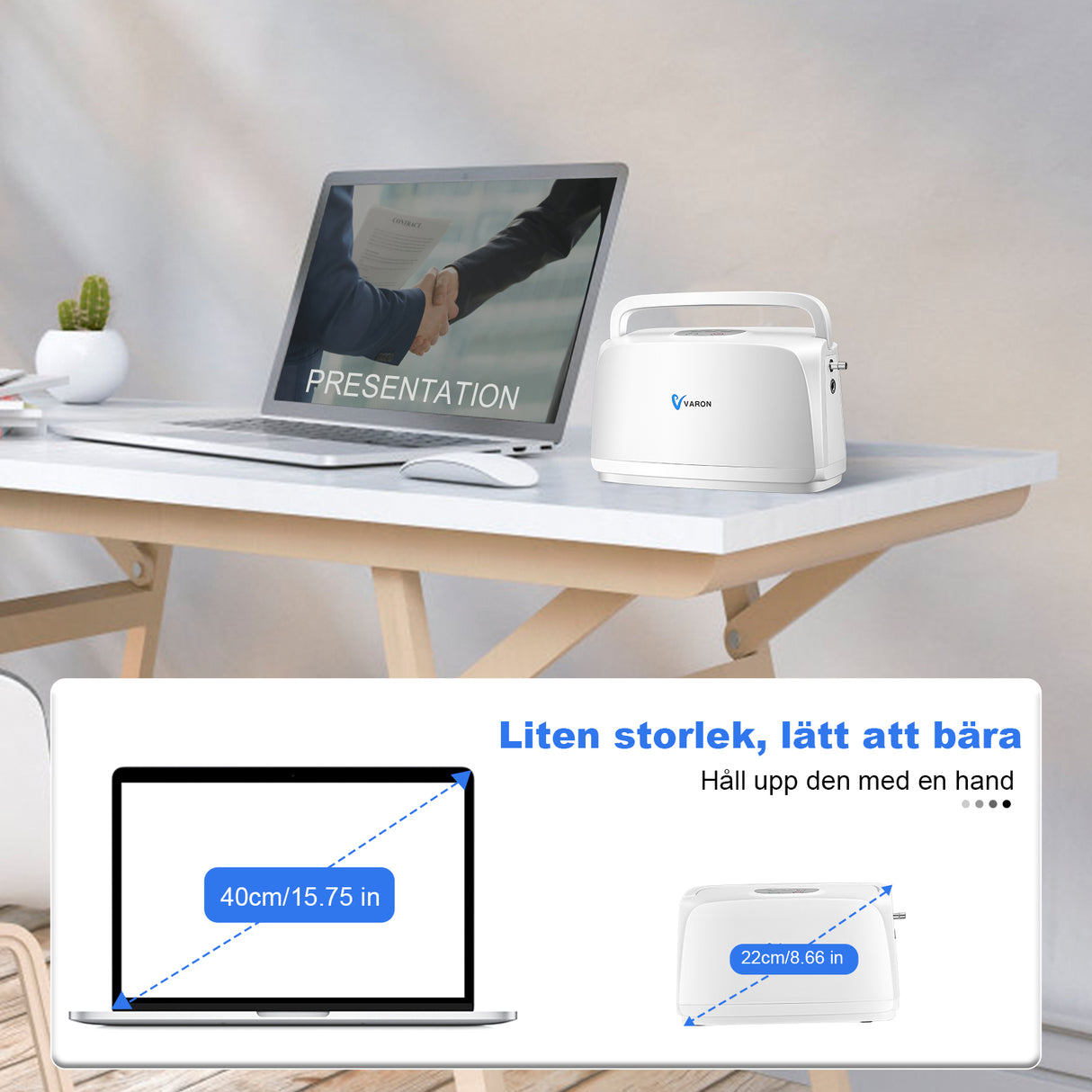 VARON VL-1 Pulssyretillredare | Perfekt för Rörlighet, CE-godkänd