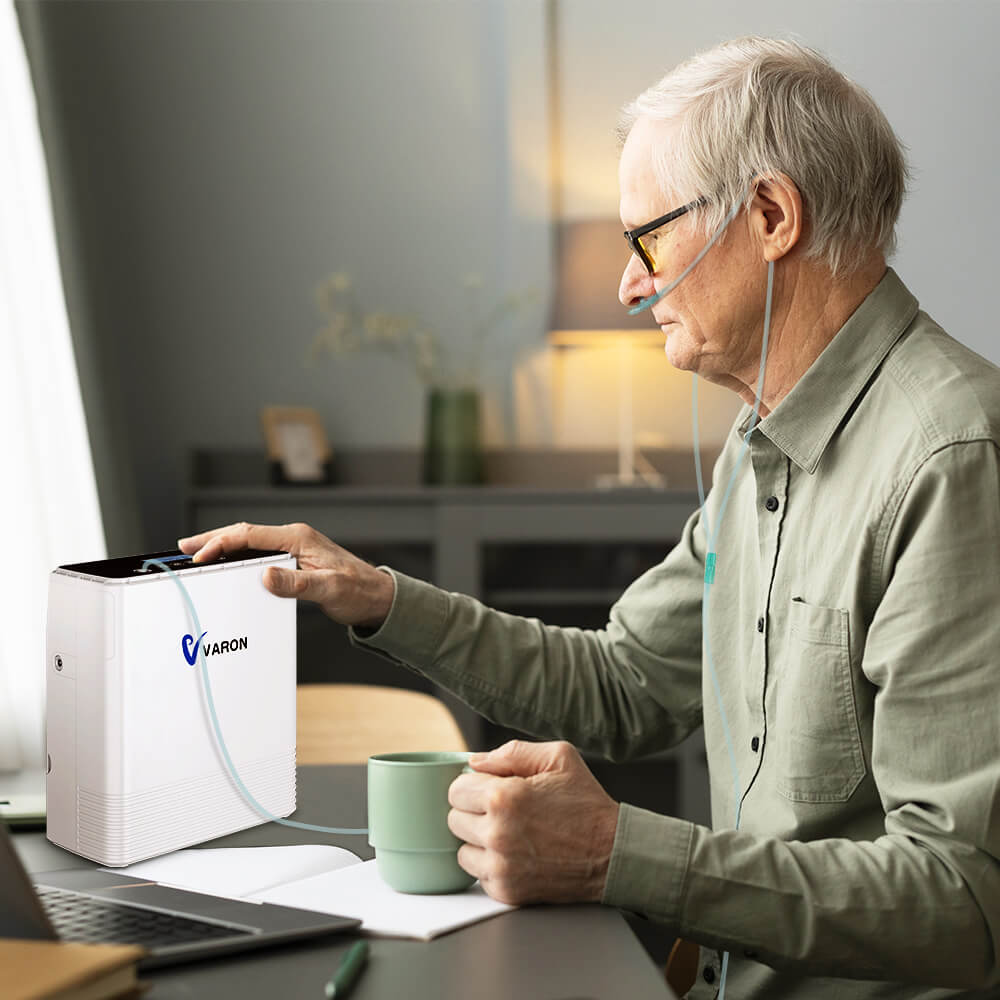 VARON VP-6 Kontinuerlig Portabel Syretillredare | 1-6 L/min Flöde, CE-godkänd