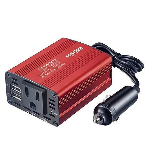 Bilomvandlare 150W med dubbel USB-port 3,1A | 12V till 110V/220V