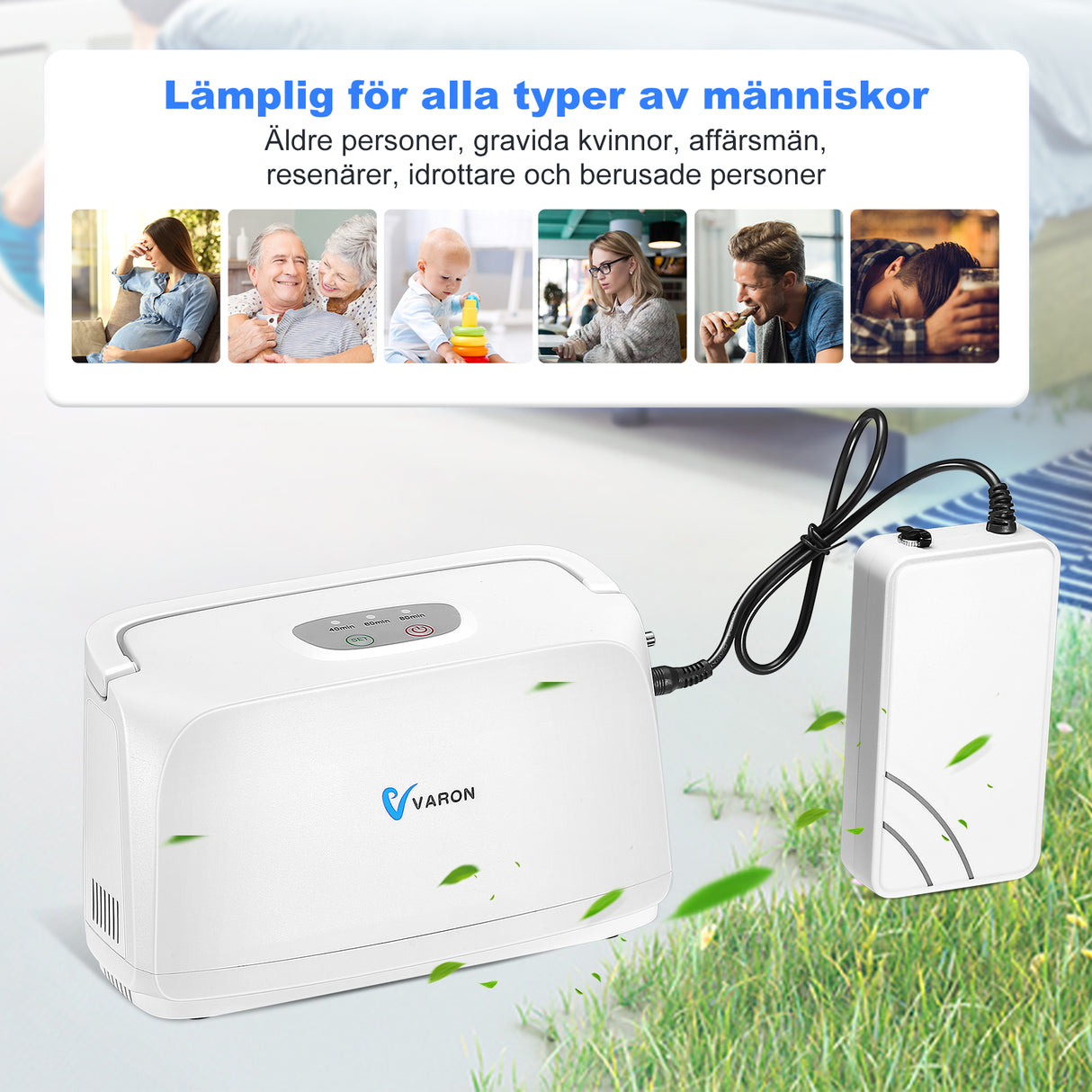 VARON VL-1 Pulssyretillredare | Perfekt för Rörlighet, CE-godkänd