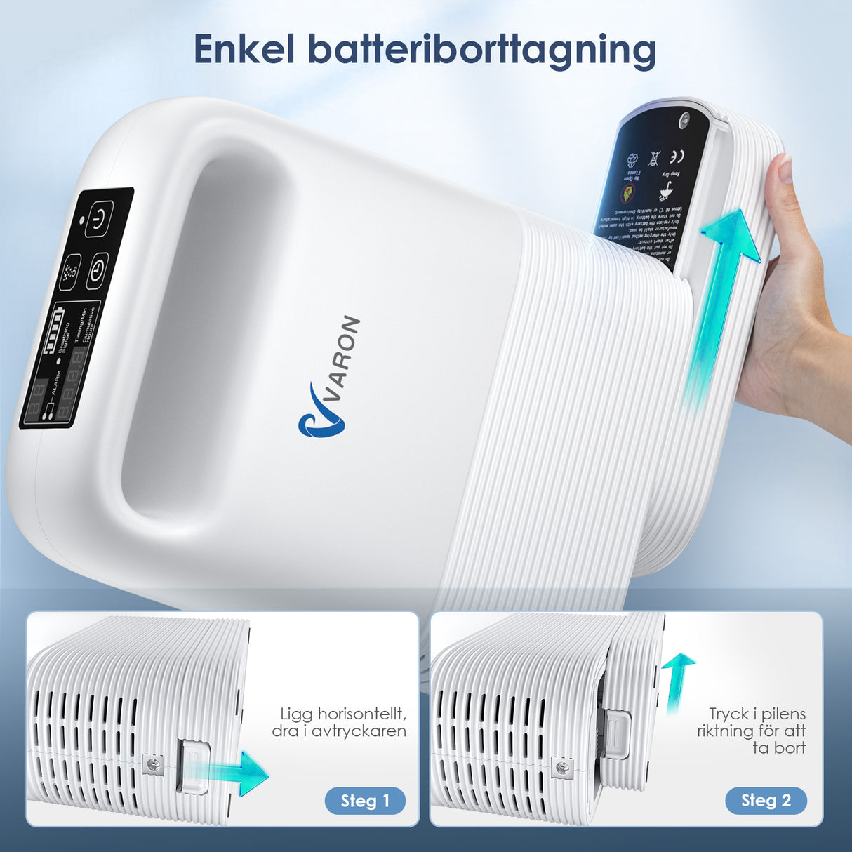 VARON VP-2 Pulse bärbar syrekoncentrator | 93 % syre, lång batteritid, CE-godkänd