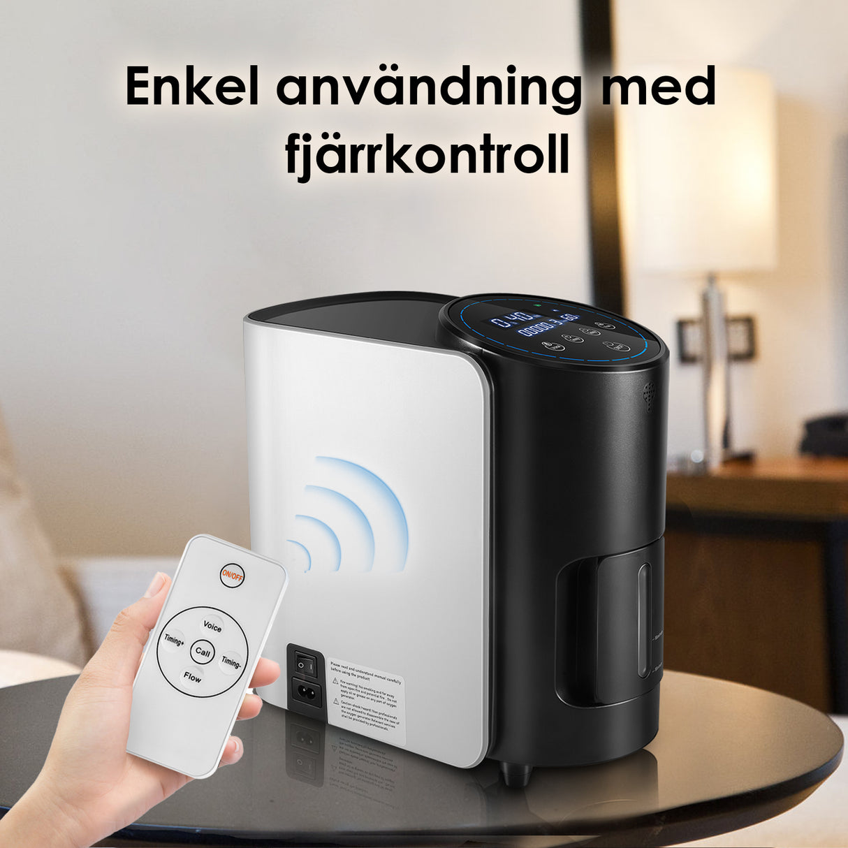 VARON VH-1 Hem-Syretillredare | 1-7 L/min, Vital Seniorhälsa, CE-godkänd