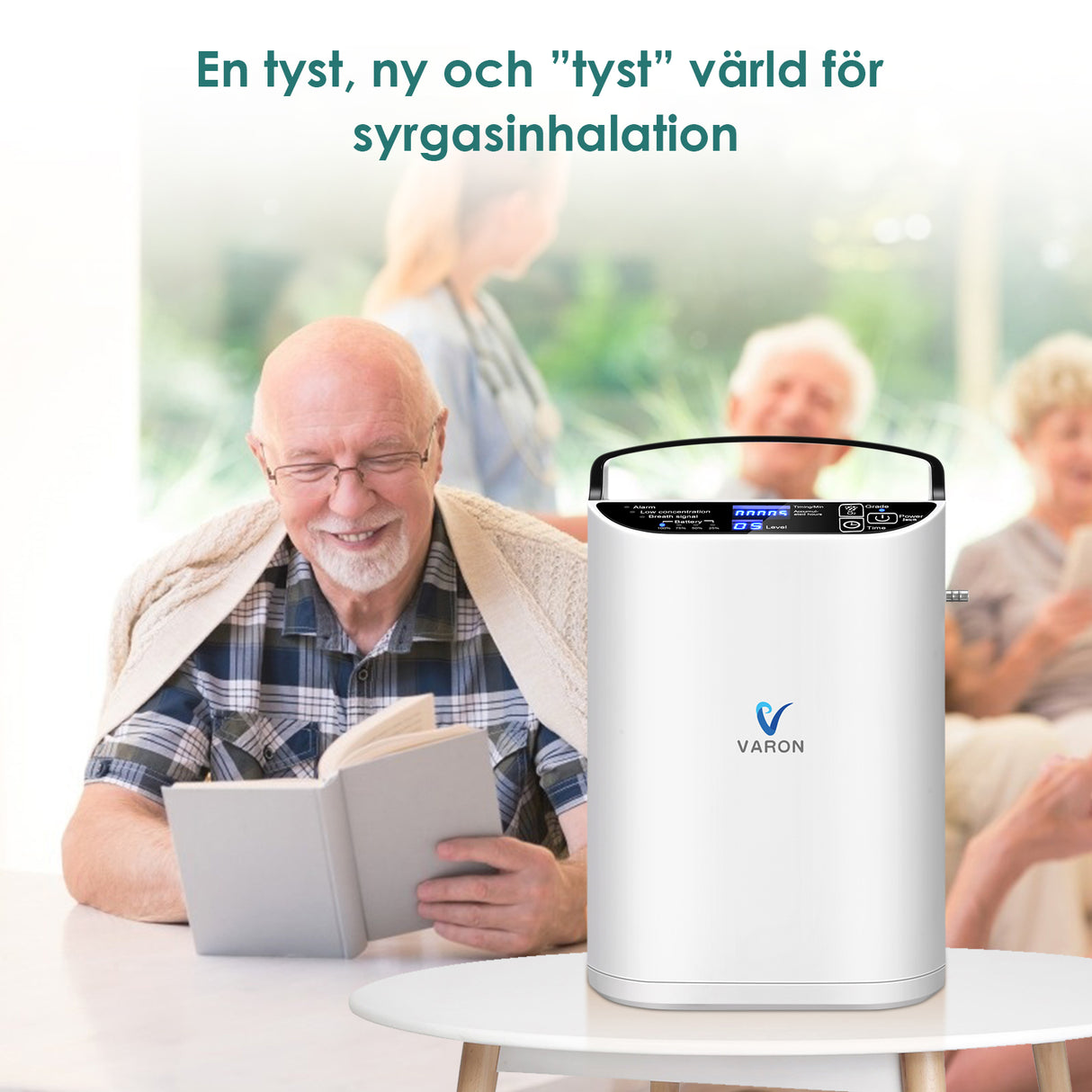 VARON VP-1 Pulsportabel Syretillredare | 24-timmars Drift, CE-godkänd