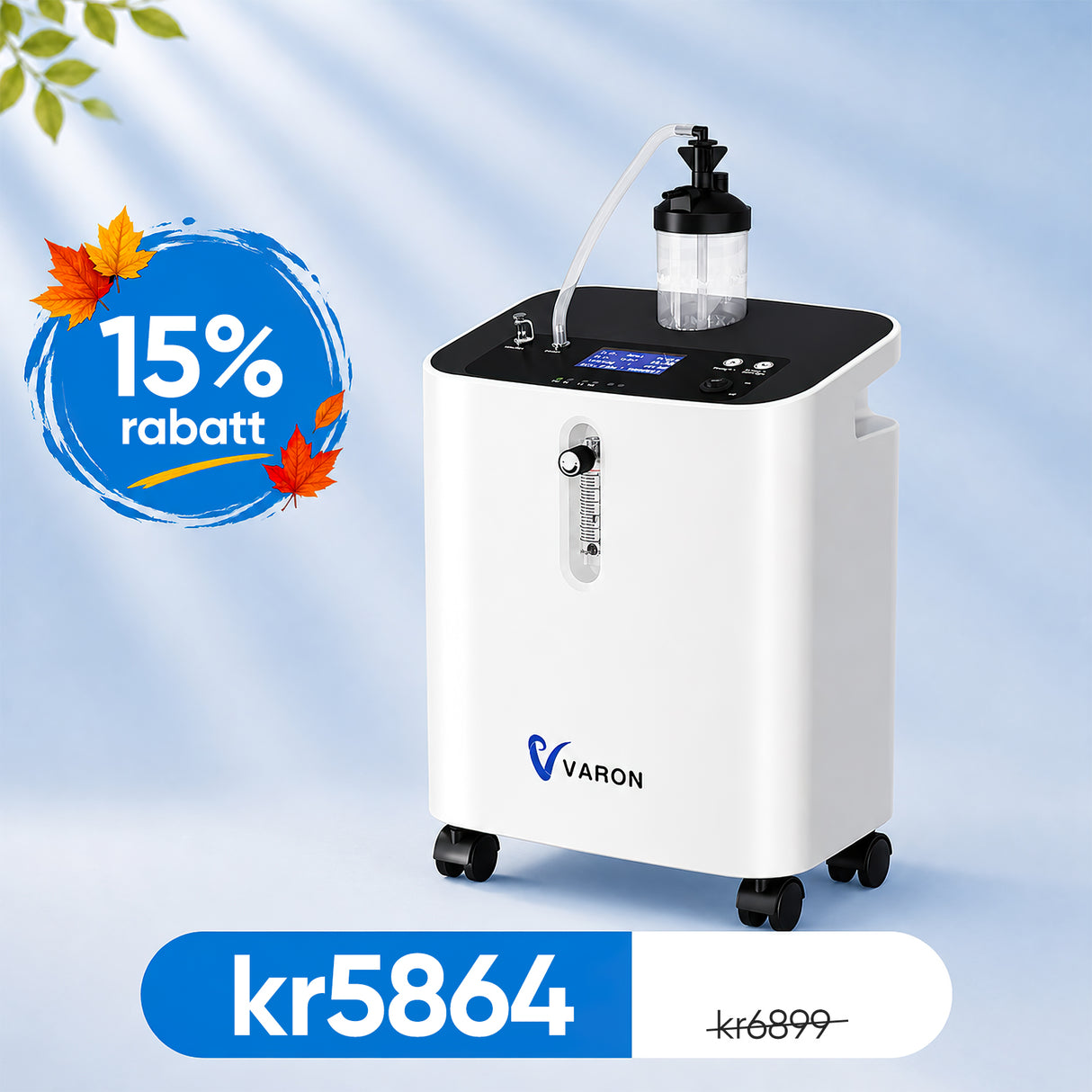 VARON VH-3 PRO Home Oxygen Concentrator | 10-Step Control, Comfortable Therapy, CE Approved