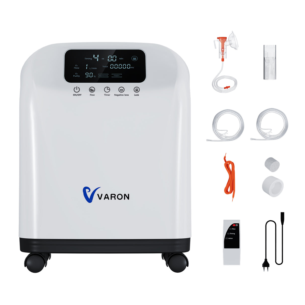VARON VH-4 Syrekoncentrator för hemmet | Kontinuerligt flöde 1-9 L/min | CE-godkänd