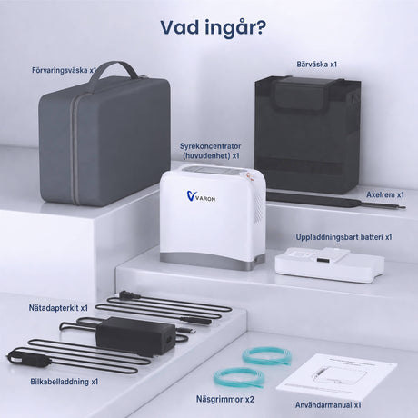 【Pre-sale】 VARON VP-8G | Portable Pulsed Oxygen Concentrator - 93% Purity - Extended Battery Life 
