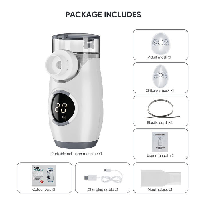 VARON Bärbar Nebuliser för inhalationsbehandling MY-135B