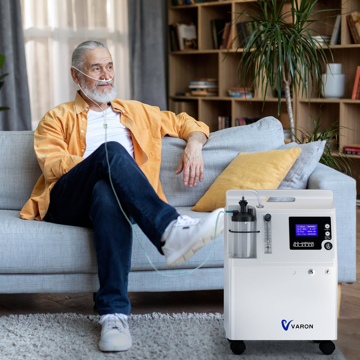 VARON Serene 5L Syretillredare | Låg Bullernivå, 72-timmars Drift, FDA-godkänd