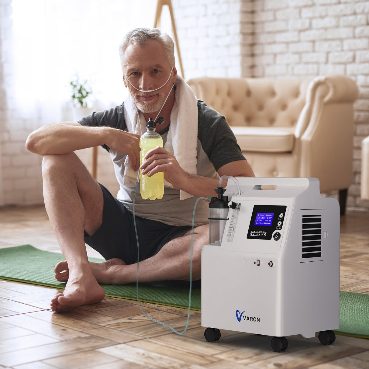 VARON Serene 5L Syretillredare | Låg Bullernivå, 72-timmars Drift, FDA-godkänd