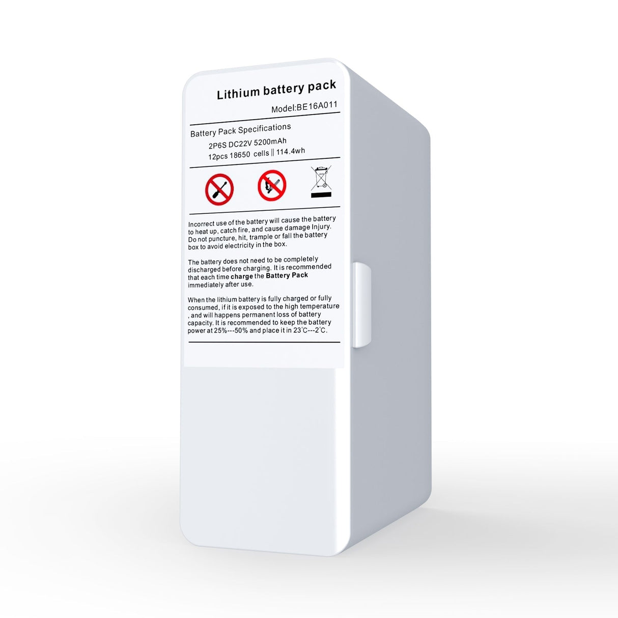 Utbytbar 24V litiumjonbatteri till VP-6 syrekoncentrator