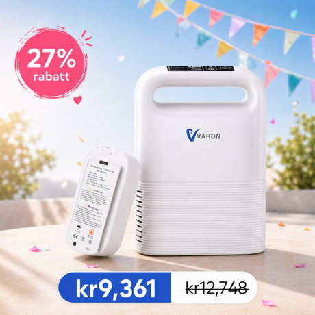 VARON VP-2 Pulse Portable Oxygen Concentrator | 93% oxygen, long battery life, CE approved 