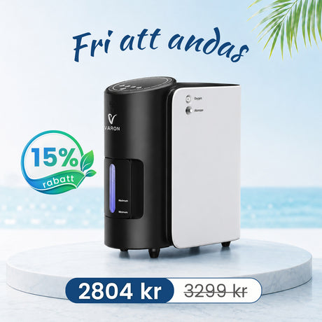 VARON VH-1 Syrgaskoncentrator i Hemmet | 1-7 L/min, Vital Seniorhälsa, CE-godkänd