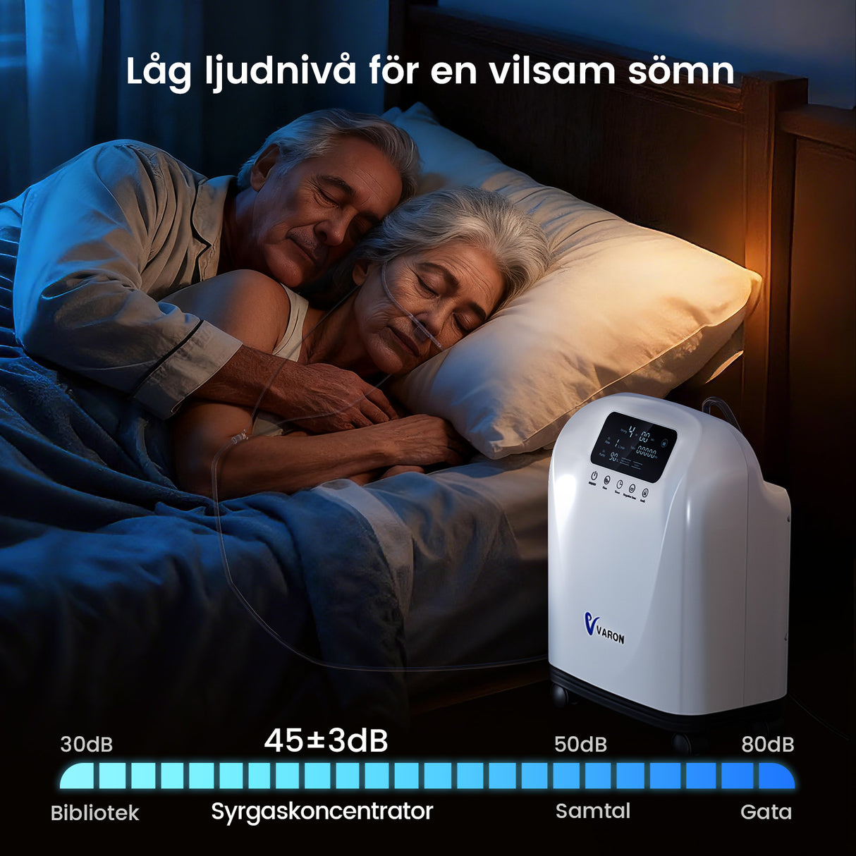 VARON VH-4 Syrekoncentrator för hemmet | Kontinuerligt flöde 1-9 L/min | CE-godkänd