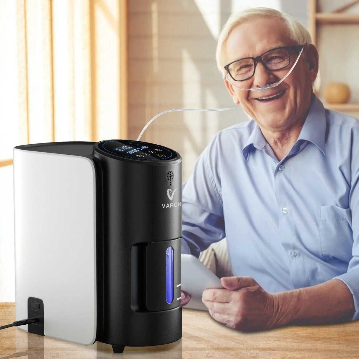 VARON VH-1 Hem-Syretillredare | 1-7 L/min, Vital Seniorhälsa, CE-godkänd