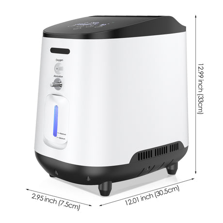 VARON VH-2 Syrgaskoncentrator i Hemmet | 1-7 L/min Justerbar, 24-timmars Drift, CE-godkänd