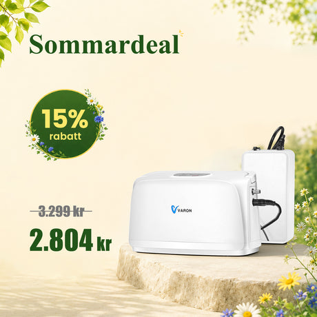 VARON VL-1 Lätt Bärbar Syrgaskoncentrator | Perfekt för Rörlighet, CE-godkänd