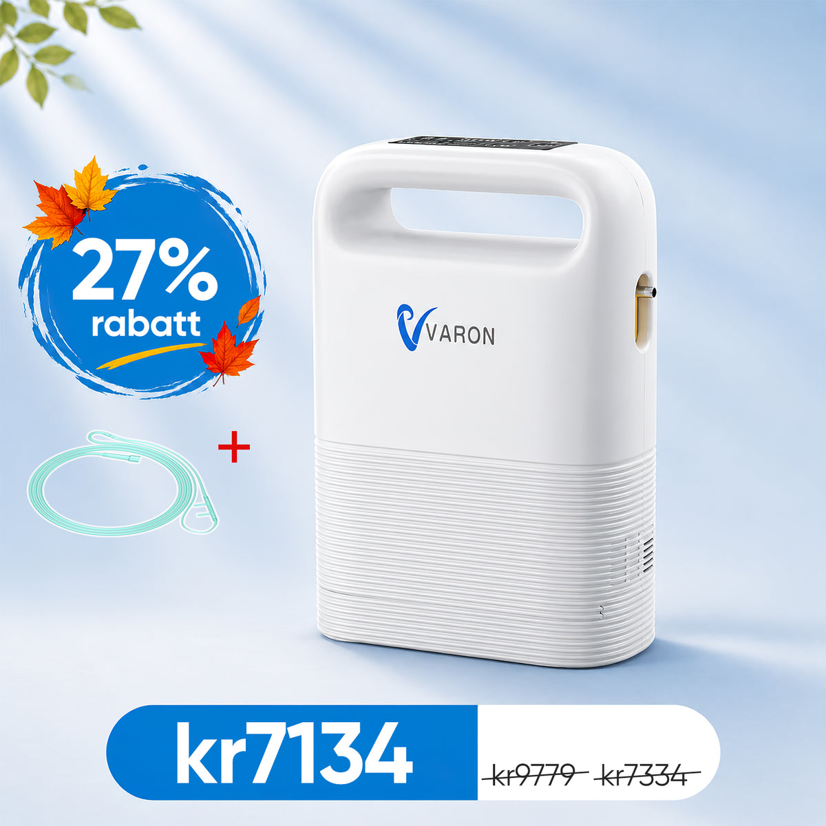 VARON VP-2 Pulse Portable Oxygen Concentrator | 93% oxygen, long battery life, CE approved 
